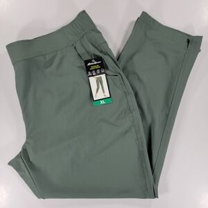 NEW Eddie Bauer Traveler Ankle Pants Women XL Lightweight Green Pull On Stretch